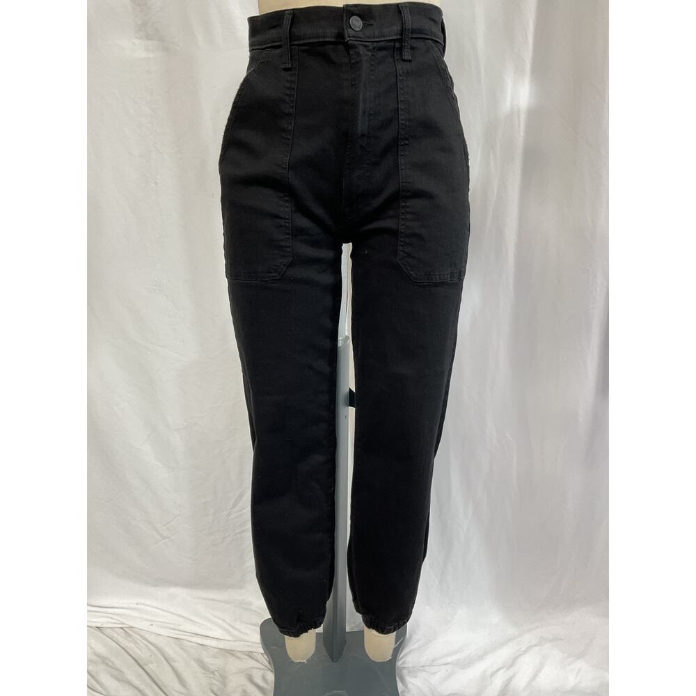 Mother 'Wrapper' Black Patch Springy Ankle Denim … - image 3